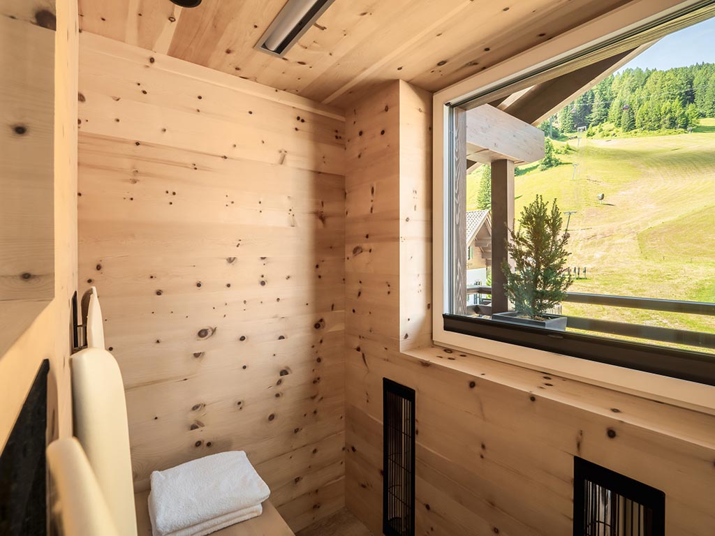 Swiss pine wood infrared sauna