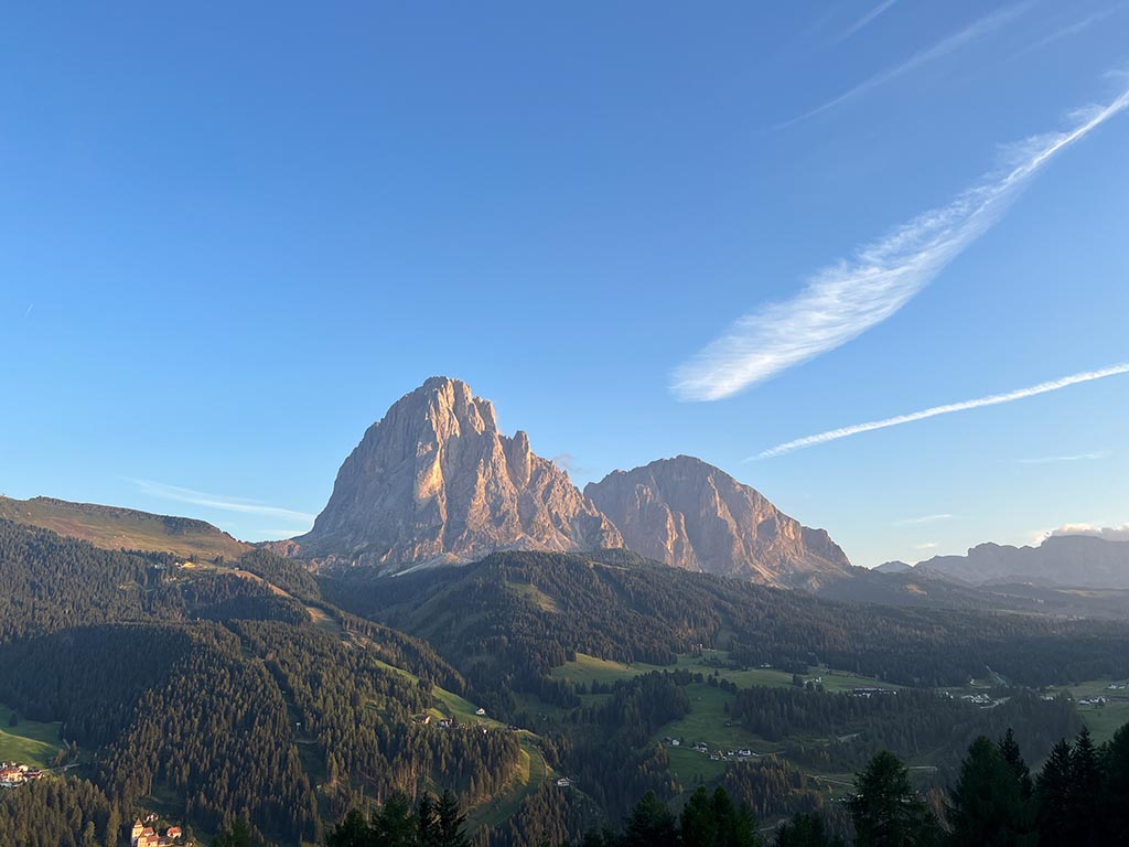Sassolungo and Sasso Piatto in late summer