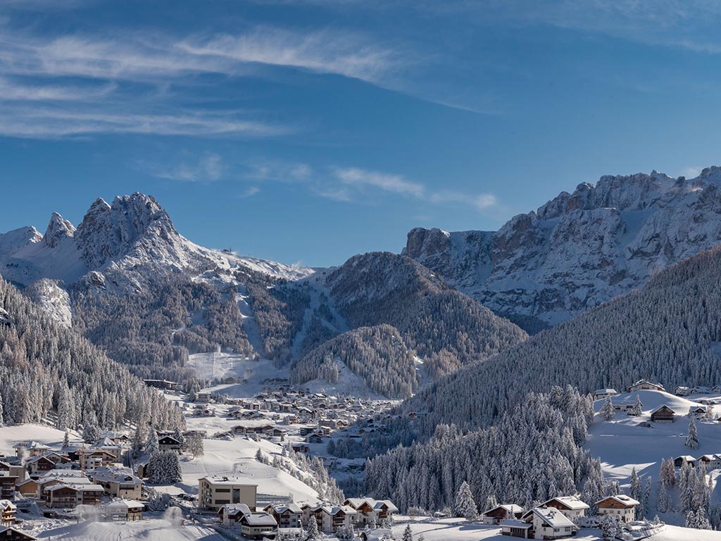 Selva di Val Gardena, Dolomites, South Tyrol in winter