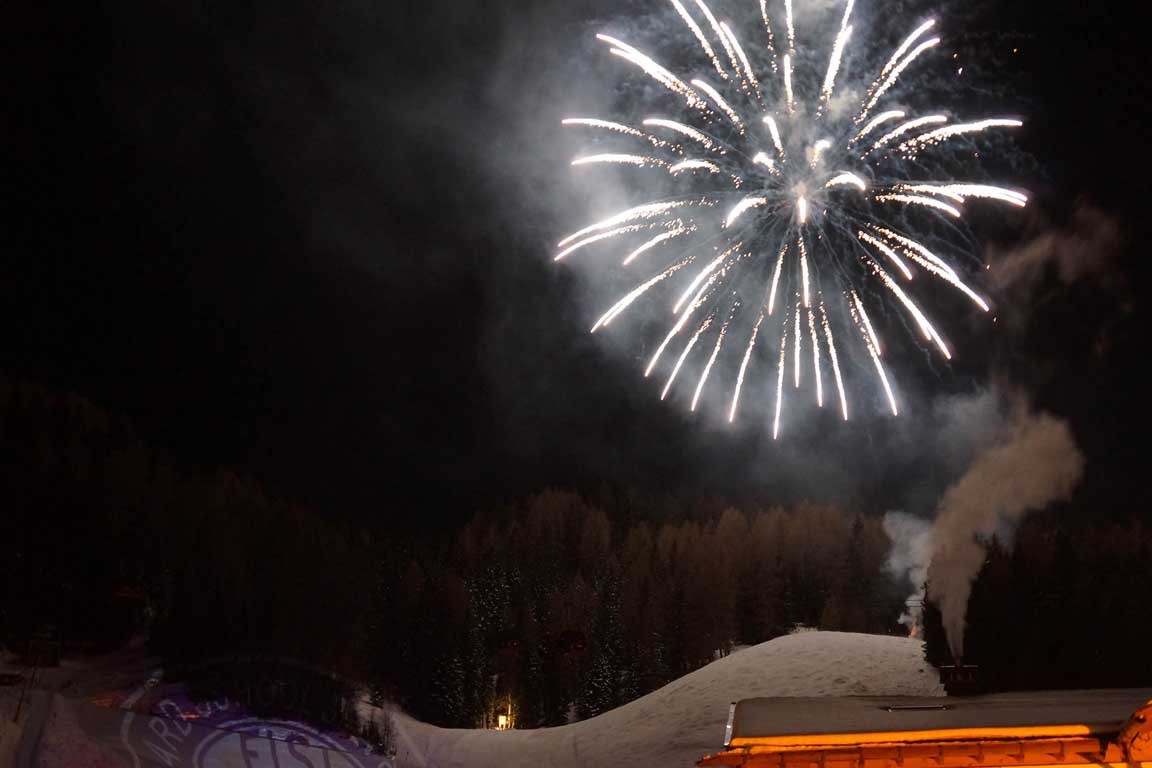 Fuochi d'artificio a Capodanno a Selva di Val Gardena