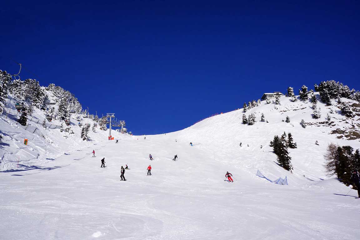 Sellaronda - Skifahren in Südtirol au der Skipiste Ciampinoi 5 zum Plan de Gralba