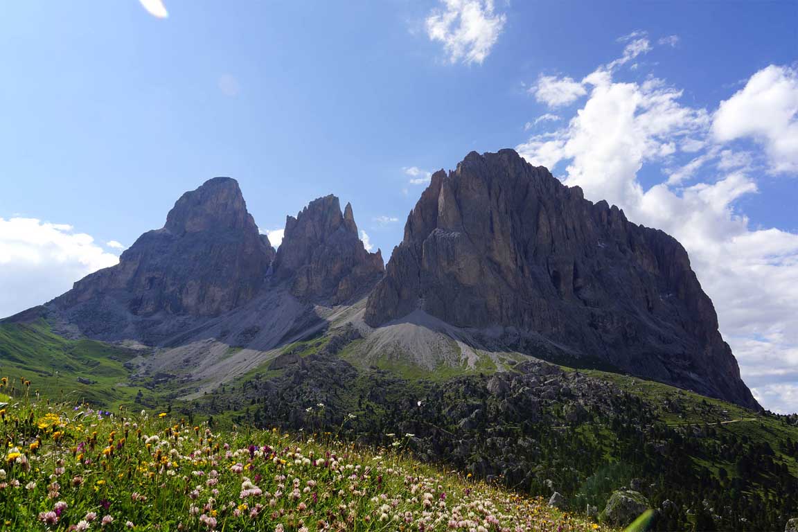 Sassolungo bergketen in de Dolomieten Italie