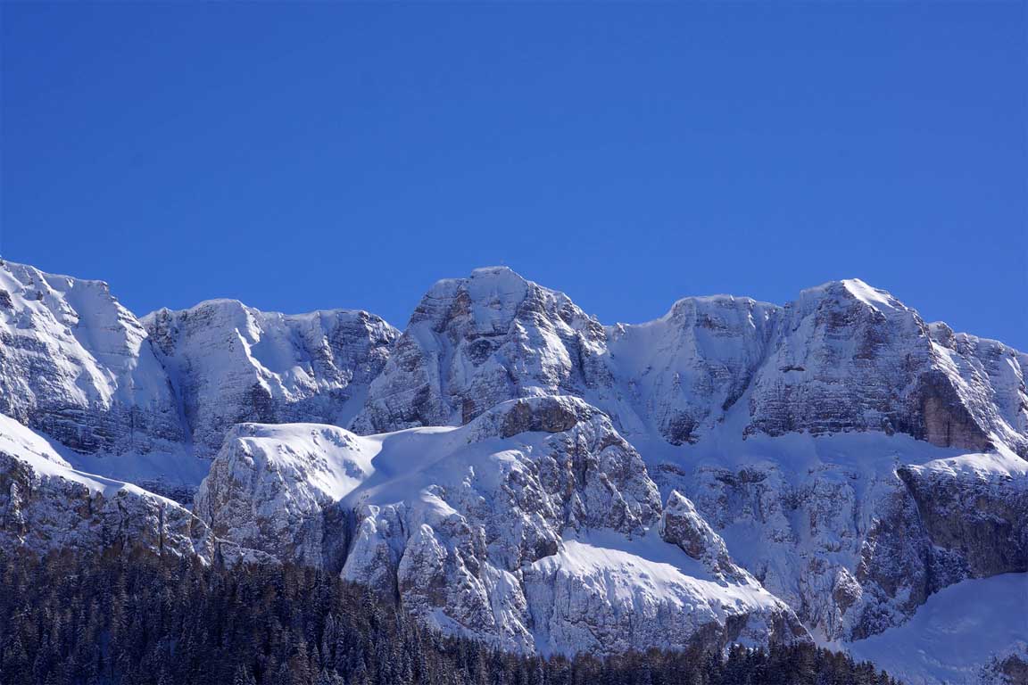 Piz Miara in winter - Selva Val Gardena, Alps