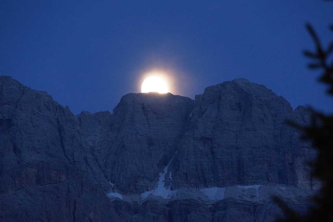 Moon - Sella Group in the Dolomites