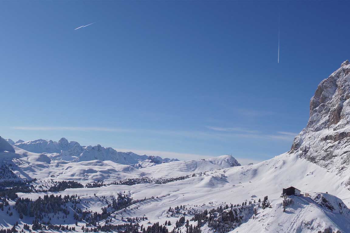 Wintersport in maart in Italie Dolomieten