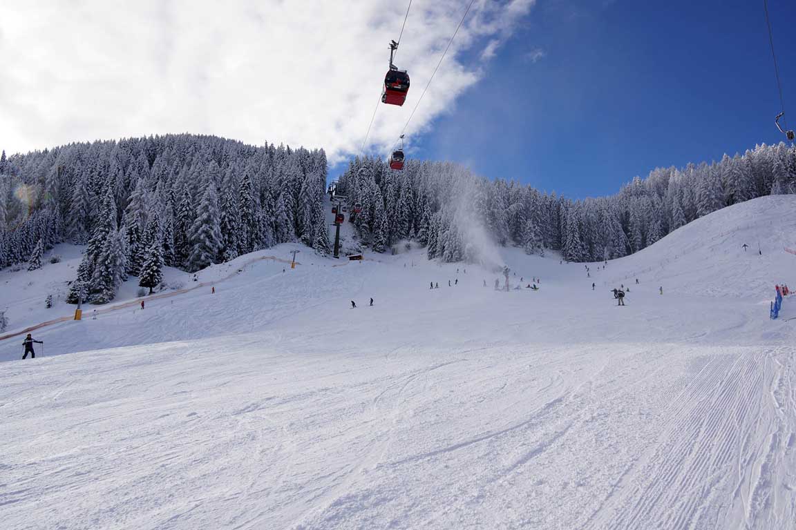 Wintersport Italie - De ski piste Freina voor de deur van het Garni Hotel