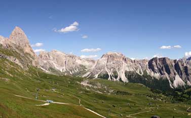 Seceda in the Dolomite mountains, Italian Alps