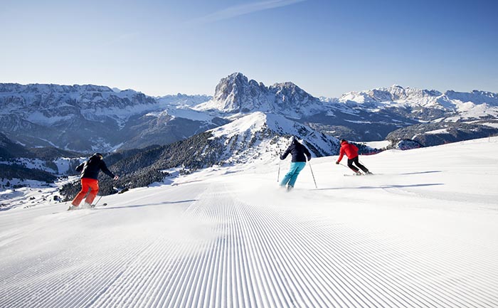 Skifahren in Gröden, Südtirol